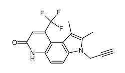 1,2-Dimethyl-3-(prop-2-ynyl)-9-trifluoromethyl-3,6-dihydro-pyrrolo[3,2-f]quinolin-7-one Structure