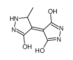 4-(3-methyl-5-oxopyrazolidin-4-ylidene)pyrazolidine-3,5-dione Structure