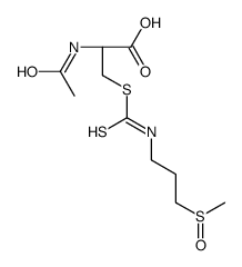 (2R)-2-acetamido-3-(3-methylsulfinylpropylcarbamothioylsulfanyl)propanoic acid Structure