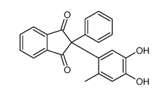 2-(4,5-dihydroxy-2-methylphenyl)-2-phenylindene-1,3-dione结构式