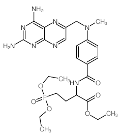 ethyl 2-[[4-[(2,4-diaminopteridin-6-yl)methyl-methyl-amino]benzoyl]amino]-4-diethoxyphosphoryl-butanoate结构式