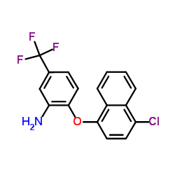 2-[(4-Chloro-1-naphthyl)oxy]-5-(trifluoromethyl)aniline Structure