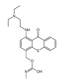 [1-[2-(diethylamino)ethylamino]-9-oxothioxanthen-4-yl]methyl N-methylcarbamate结构式