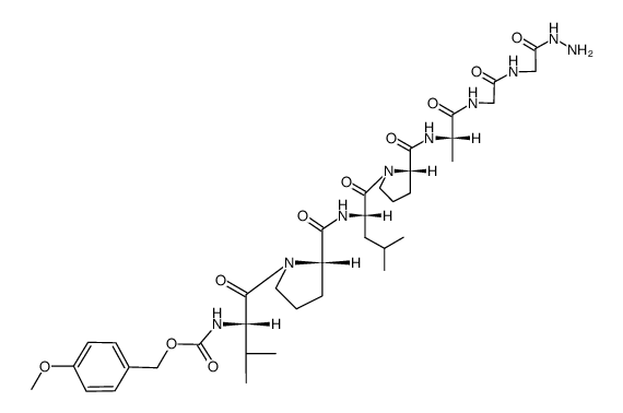 Z(OMe)-Val-Pro-Leu-Pro-Ala-Gly-Gly-NHNH2结构式