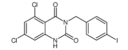 5,7-dichloro-3-(4-iodo-benzyl)-1H-quinazoline-2,4-dione结构式