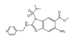 methyl 5-amino-1-[(dimethylamino)sulfonyl]-2-[(pyridin-4-ylmethyl)amino]-1H-benzimidazole-6-carboxylate Structure