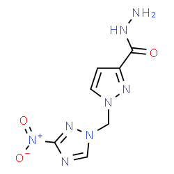 1-(3-NITRO-[1,2,4]TRIAZOL-1-YLMETHYL)-1 H-PYRAZOLE-3-CARBOXYLIC ACID HYDRAZIDE Structure