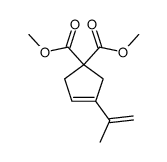 3-(2-propenyl)-cyclopentene-1,1-dicarboxylic acid diethyl ester结构式