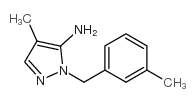 4-METHYL-2-(3-METHYL-BENZYL)-2H-PYRAZOL-3-YLAMINE结构式