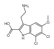 3-(2-aminoethyl)-5-methoxy-6,7-dichloroindol-2-carboxylic acid Structure