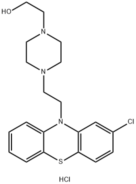 2-{4-[2-(2-Chloro-phenothiazin-10-yl)-ethyl]-piperazino}-ethanol dihydrochloride结构式