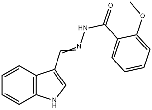 2-methoxybenzoic (3-indolylmethylene)hydrazide Structure