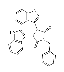 N-Benzyl-3,4-di(indol-3-yl)succinimide结构式