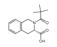 (3S)-1,2,3,4-tetrahydro-2-pivaloylisoquinoline-3-carboxylic acid结构式