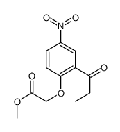 methyl 2-(4-nitro-2-propanoylphenoxy)acetate结构式