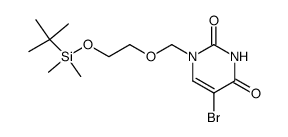 1-((2-((tert-butyldimethylsilyl)oxy)ethoxy)methyl)-5-bromouracil结构式