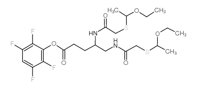 4,5-DI-[S-(1-ETHOXYETHYL)-MERCAPTOACETAMIDO]-PENTANOIC ACID-2,3,5,6-TETRAFLUOROPHENYL ESTER Structure