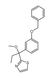 1-[3-(benzyloxy)phenyl]-1-(thiazol-2-yl)propyl methyl ether Structure