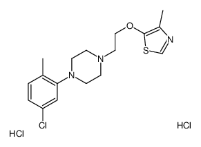 5-[2-[4-(5-chloro-2-methylphenyl)piperazin-1-yl]ethoxy]-4-methyl-1,3-thiazole,dihydrochloride Structure