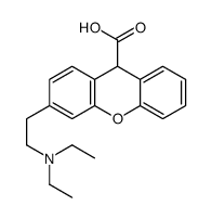 3-[2-(diethylamino)ethyl]-9H-xanthene-9-carboxylic acid Structure