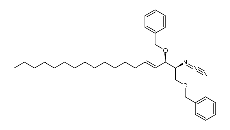 (2S,3R,4E)-2-azido-1,3-dibenzyloxyoctadeca-4-ene Structure