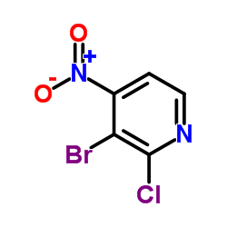 3-溴-2-氯-4-硝基吡啶结构式