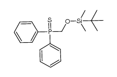 (t-butyldimethylsilyloxymethyl)diphenylphosphine sulfide结构式