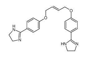 2-[4-[4-[4-(4,5-dihydro-1H-imidazol-2-yl)phenoxy]but-2-enoxy]phenyl]-4,5-dihydro-1H-imidazole Structure