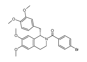 (S)-2-(p-Bromobenzoyl)-1-((3,4-dimethoxyphenyl)methyl)-6,7-dimethoxy-1,2,3,4-tetrahydroisoquinoline Structure