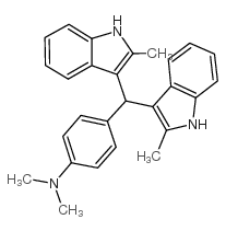 [4-[BIS(2-METHYLINDOL-3-YL)METHYL]]DIMETHYLANILINE结构式