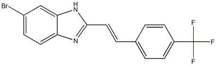 (E)-6-bromo-2-(4-(trifluoromethyl)styryl)-1H-benzo[d]imidazole Structure