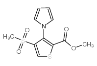 4-(甲基磺酰基)-3-(1H-吡咯-1-基)噻吩-2-羧酸甲酯结构式