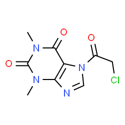 1H-Purine-2,6-dione,7-(chloroacetyl)-3,7-dihydro-1,3-dimethyl- (9CI)结构式