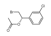 (S)-2-bromo-1-(3-chlorophenyl)ethyl acetate结构式