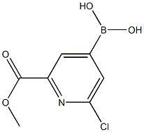 [2-(methoxycarbonyl)-6-chloropyridin-4-yl]boronic acid structure