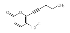 chloro-(6-oxo-2-pent-1-ynylpyran-3-yl)mercury结构式