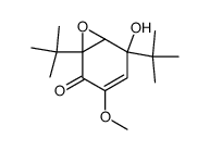 4,6-di-tert-butyl-5,6-epoxy-4-hydroxy-2-methoxy-cyclohex-2-enone结构式