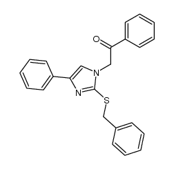 2-(2-benzylmercapto-4-phenyl-imidazol-1-yl)-1-phenyl-ethanone结构式