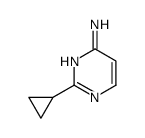 4-Pyrimidinamine, 2-cyclopropyl- (9CI) structure