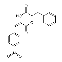 (αS)-α-[[(E)-3-(4-Nitrophenyl)-1-oxo-2-propenyl]oxy]benzenepropanoic acid结构式