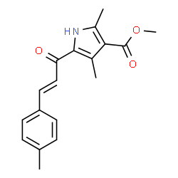 1H-Pyrrole-3-carboxylicacid,2,4-dimethyl-5-[3-(4-methylphenyl)-1-oxo-2-propenyl]-,methylester(9CI)结构式