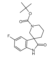 tert-butyl 5-fluoro-2-oxospiro[indoline-3,3'-piperidine]-1'-carboxylate Structure