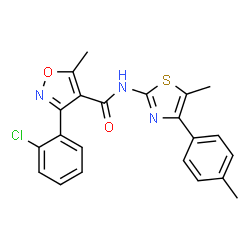 3-(2-chlorophenyl)-5-methyl-N-[5-methyl-4-(4-methylphenyl)-1,3-thiazol-2-yl]-4-isoxazolecarboxamide picture