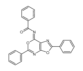 N-(2,5-diphenyl-oxazolo[5,4-d][1,3]oxazin-7-ylidene)-benzamide结构式