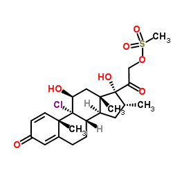 (11β,16α)-9-Chloro-11,17-dihydroxy-16-methyl-3,20-dioxopregna-1,4-dien-21-yl methanesulfonate picture