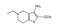 (9CI)-3-氨基-5-乙基-4,5,6,7-四氢-噻吩并[3,2-c]吡啶-2-甲腈结构式