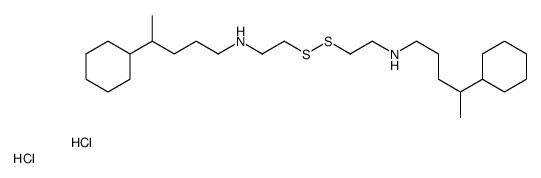 4-cyclohexyl-N-[2-[2-(4-cyclohexylpentylamino)ethyldisulfanyl]ethyl]pentan-1-amine,dihydrochloride Structure