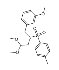 N-(3-methoxybenzyl)-N-tosylaminoacetaldehyde dimethyl acetal Structure