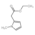 Ethyl N-methyl-2-pyrroleacetate结构式