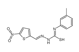 1-(3-methylphenyl)-3-[(E)-(5-nitrothiophen-2-yl)methylideneamino]thiourea结构式